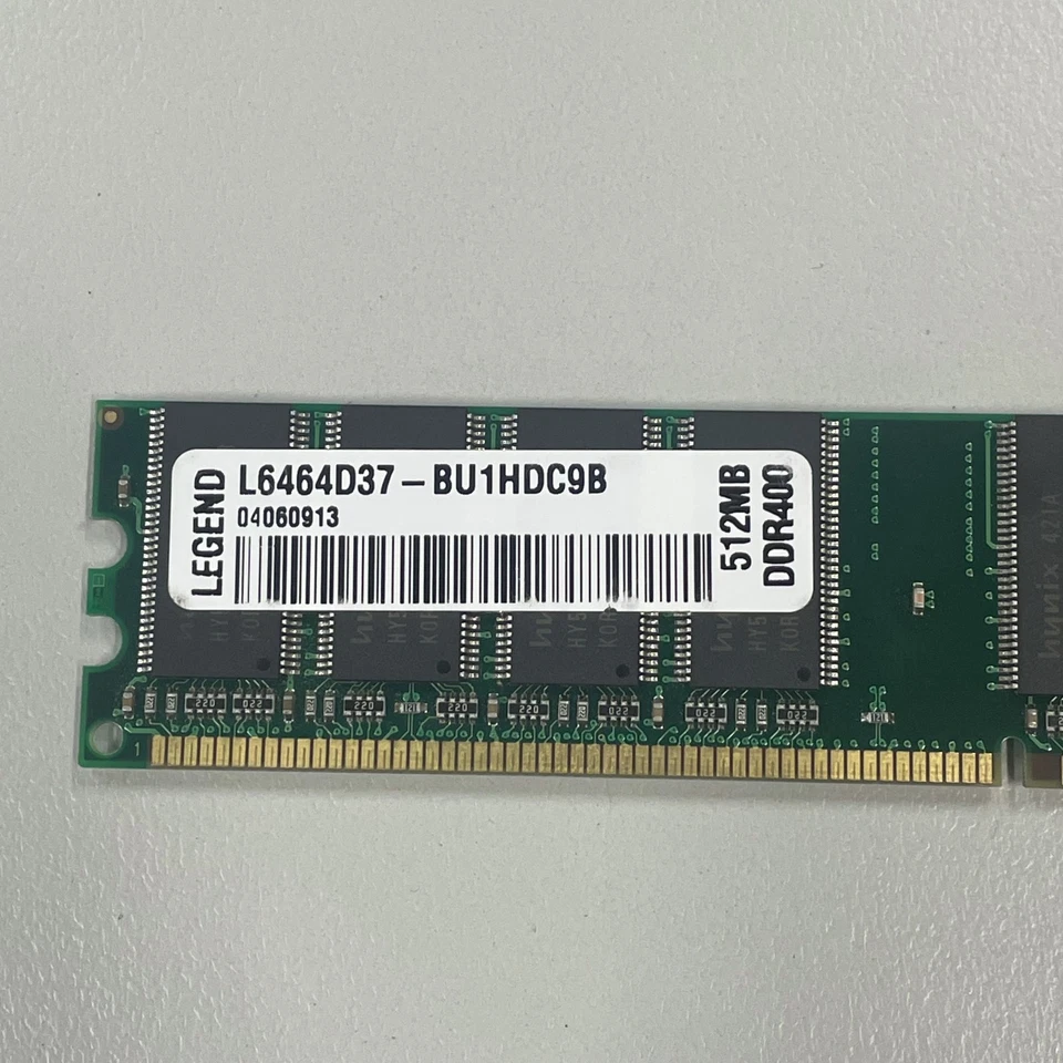 Legend 512MB DDR1 RAM PC-3200 400MHz CL3 2.6V non-ECC DIMM L646D37-BU1HDC9B - Image 2 of 3