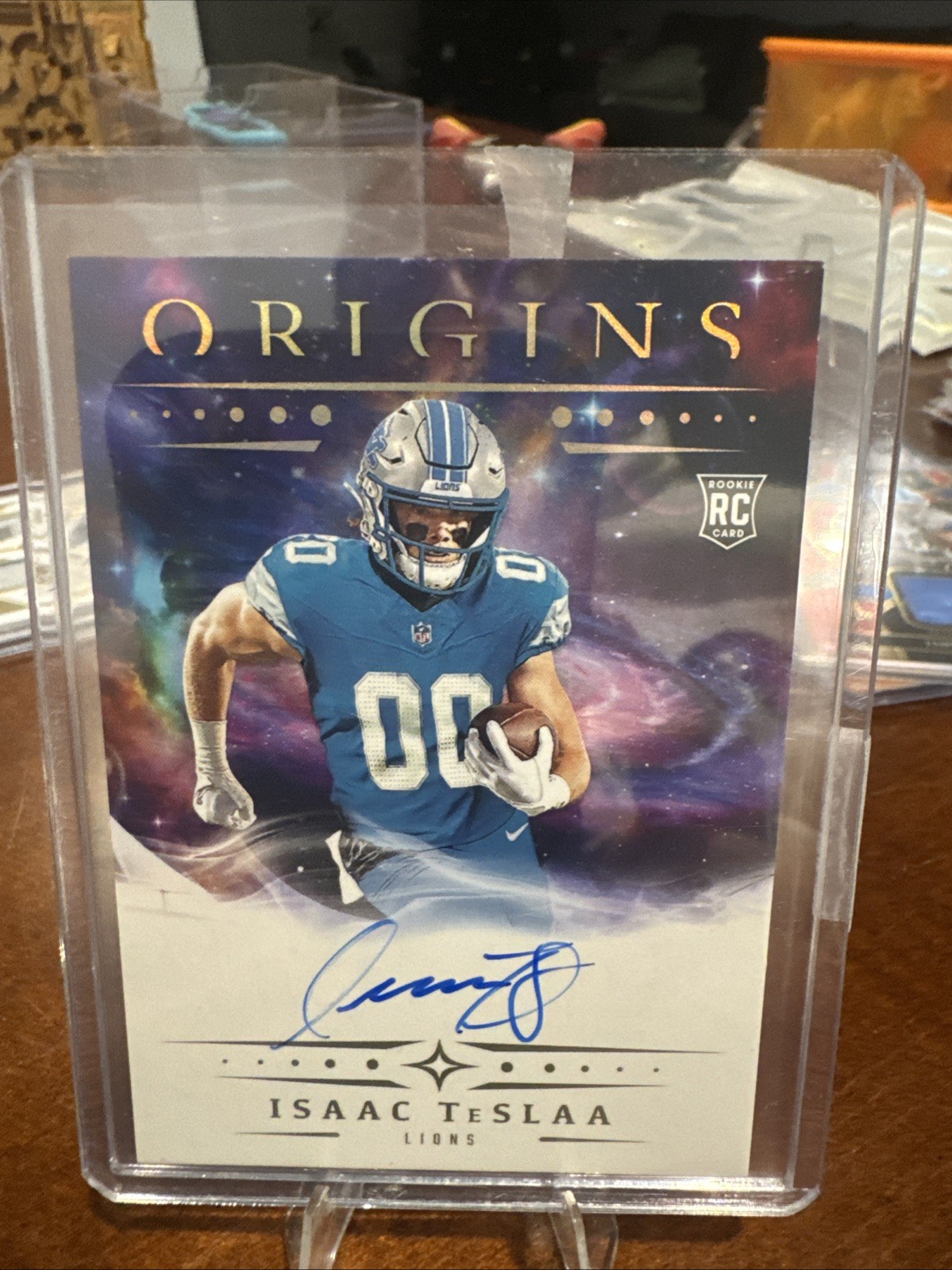 2025 Panini Origins Isaac TeSlaa Rookie Auto #RA-ITE Detroit Lions