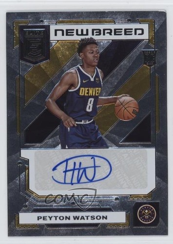 Peyton Watson #NB-PYW 2022 Panini Donruss Elite New Breed Autographs card