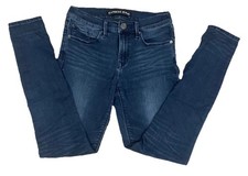 Express Womens Jeans Legging Mid Rise 4R Dark Blue Indie Slimming Stretch Chic