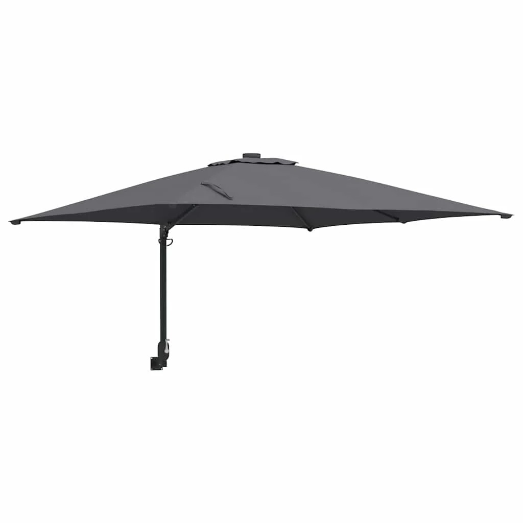 Parasol de jardin moderne anthracite en polyester haut de gamme