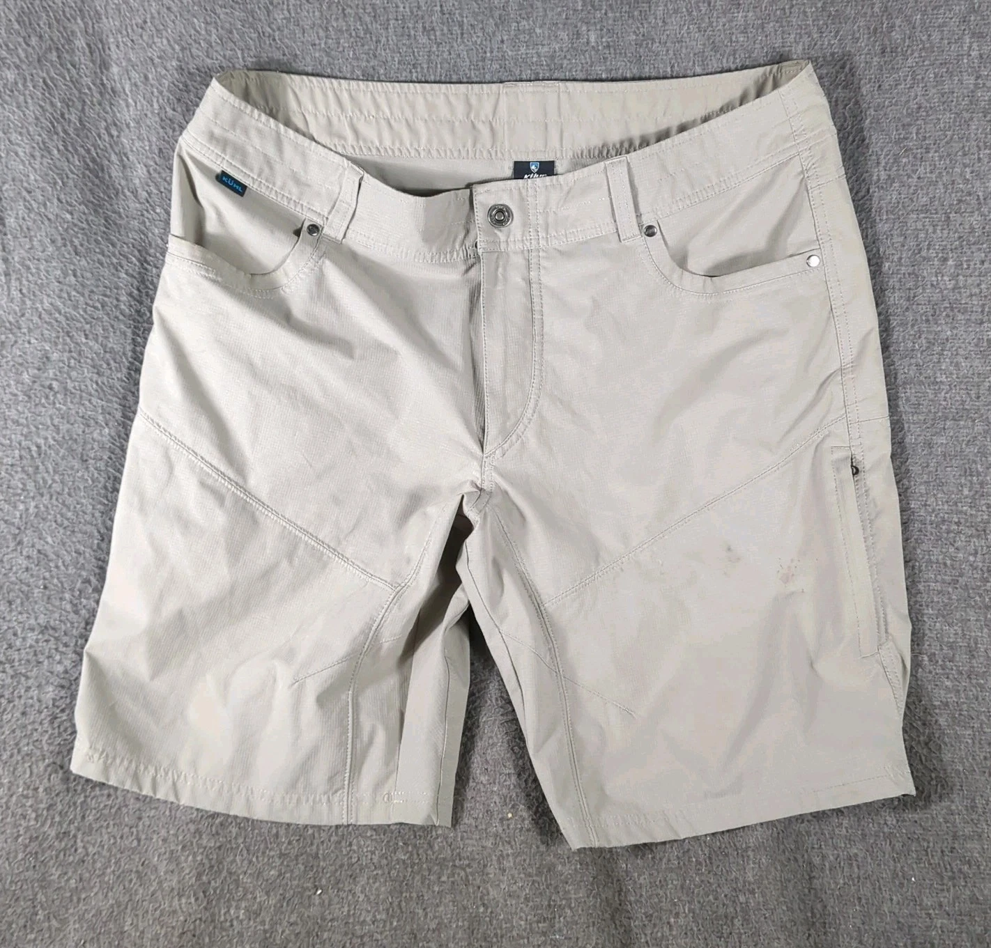 KUHL Men's Renegade Short 38 Tan Hiking Outdoor 10" Inseam Cotton Gorpcore