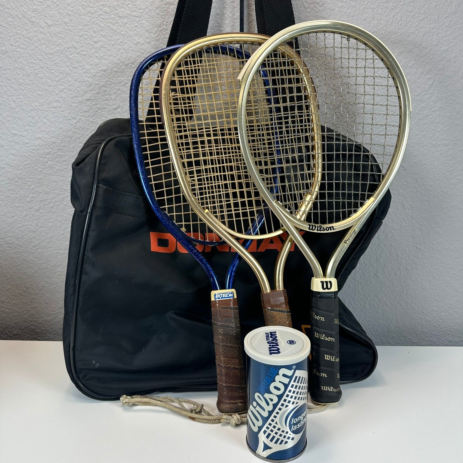 VTG Racketball Set Donnay Bag Wilson Ektelon DP Leach Racket