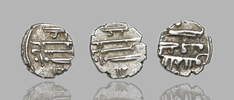HABBARIDS, Ali, c. AD 975, Silver damma, D 14, Lot of 3, ex. Robert Tye