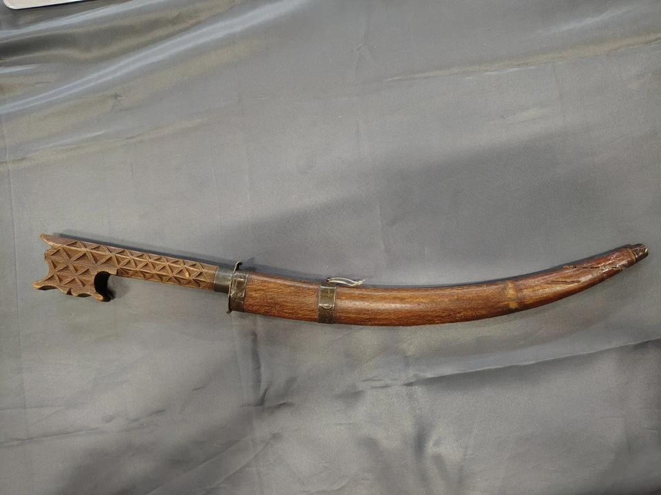 Antiguo cuchillo marroquí Nimcha daga africana espada corta y vaina de colección belleza Foto 3 de 4