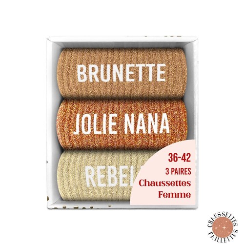 Chaussette Femme CHAUSSETTES PAILLETTES "JOLIE NANA" | CHAUSSETTES A