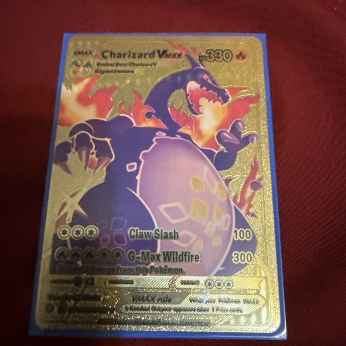 Pokémon Charizard VMAX Gold Metal Full Art Foil 020/189 330 HP