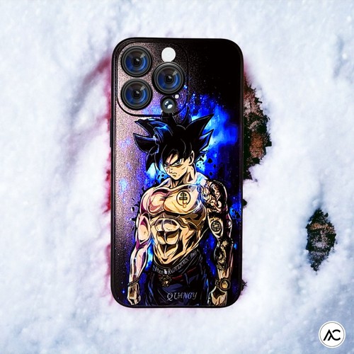 Anime-inspirierte DBZ Goku Inked Blue iPhone Hülle Slim Stoßfest - Bild 12 von 14