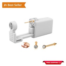 Self Nose Piercing Kit with Built-in Gold Stud  Surgical Steel Gun   Simple Use