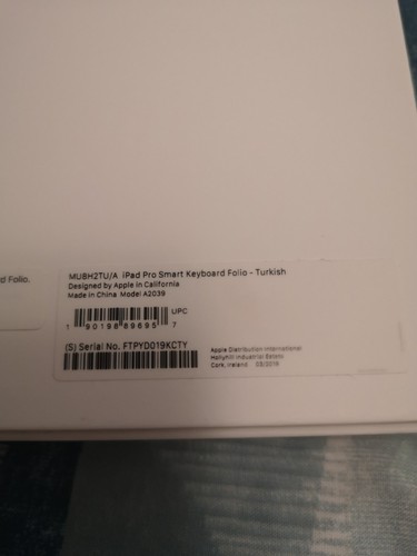 Apple Smart Keyboard for iPad Pro 12.9 inch Turkish - Picture 4 of 9