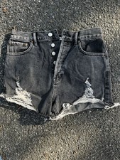 Pacsun Women s Black Denim Ultra High Rise Vintage Shorts Size 28