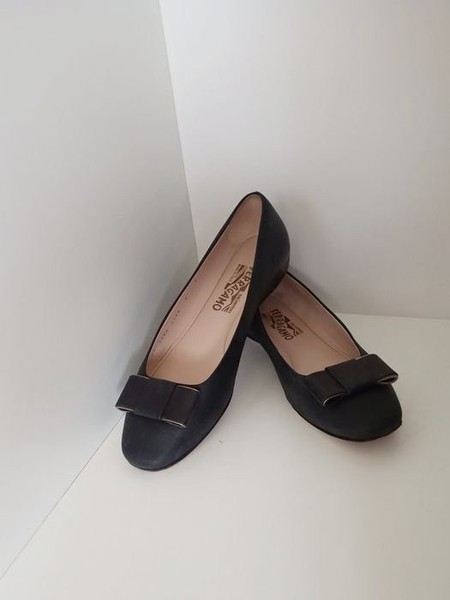 Women Salvatore Ferragamo Heels Black Leather 39