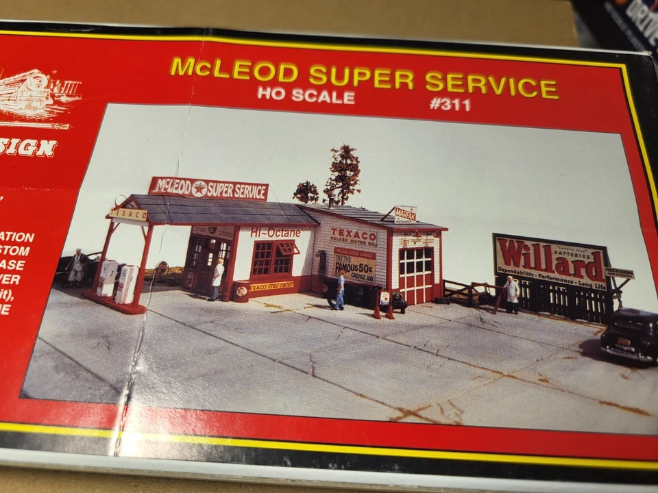JL INNOVATIVE DESIGN HO WOOD BUILDING KIT "McLEOD SUPER SERVICE" #311 - Image 3 of 4