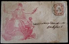 65 Civil War Patriotic - Female Seated on Throne w/Shield, Sword & Olive Branch