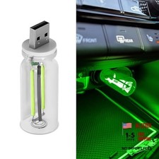 Car USB Night Light Bulb, Touch Dimmable Car Interior Ambient Lights, Green