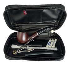 Angelo Pfeifen Einsteiger-Set schwarz Pfeife+Tasche+Stopfer+Kohlefilter+Reiniger