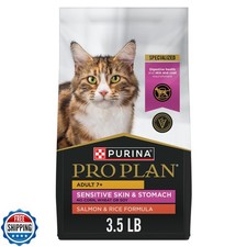 Purina Pro Plan Sensitive Skin and Stomach Senior Cat Food Salmon and Rice Fo