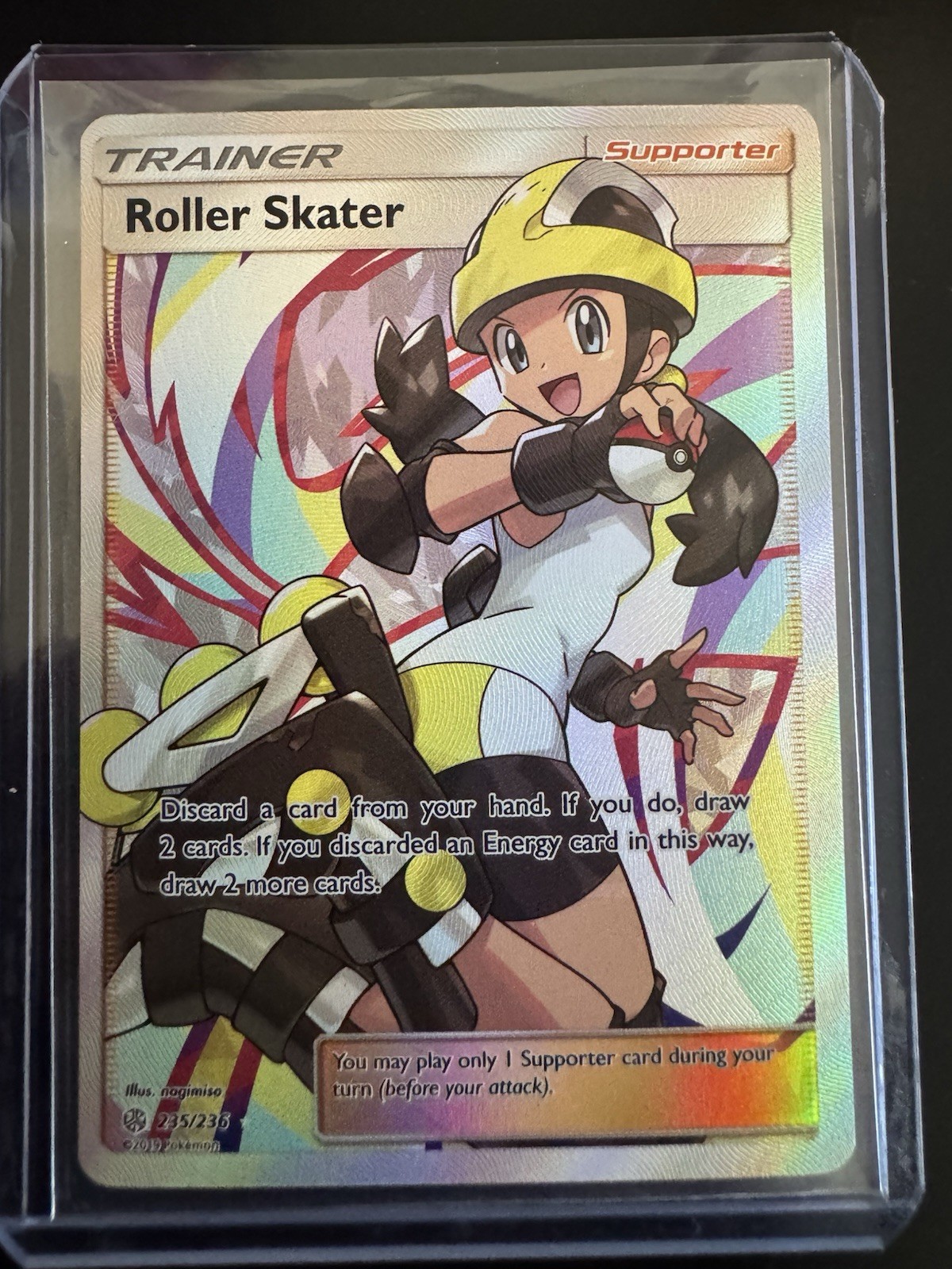 Roller Skater 235/236 Sm-Cosmic Eclipse Holo Full Art Trainer Pokémon TCG NM