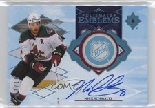 2023-24 Ultimate Collection Emblems Platinum 7/10 Nick Schmaltz #UE-NS Auto 1i2e