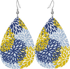 Teardrop Dangle Earrings Faux Leather Fashion Earrings Women Jewelry Decoration