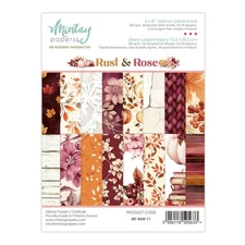 Mintay Rust & Rose 6" x"8  Add-On Paper Pad Patterns Background Scrapbook Paper