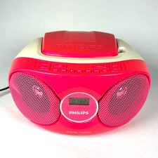 Hot Pink Philips CD Player - Radio Ghettoblaster, AZ215C Sound Machine, Retro Y2