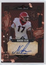 2022 Wild 5 Card Draw Promo Modern Red 2/2 Nakobe Dean Rookie Auto RC 1ia0. rookie card picture