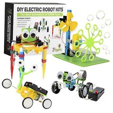 Electric Motor Robotic Science Kits for Kids 4-in-1 , DIY STEM Toys 4 PACK