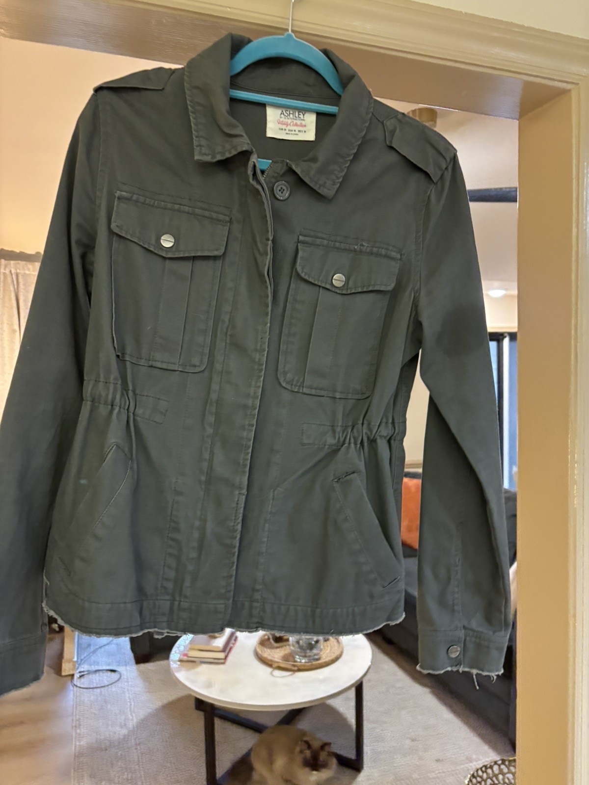 Ashley by 26 International Women's Utility Olive Green Jacket  Size medium