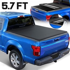 Dodge Tonneau Covers 5.7FT Tri-Fold Tonneau Cover Fit 09-26 Dodge Ram 1500 Soft Truck Bed NO RAM BOX