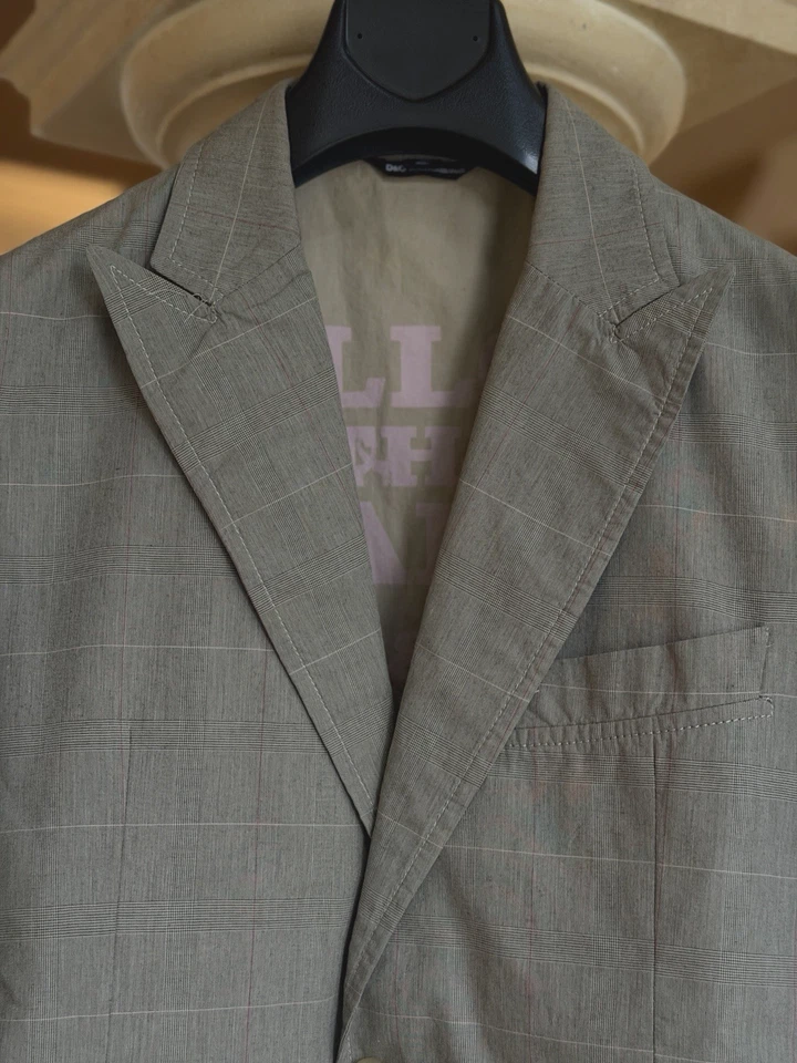 Dolce & Gabbana серый / серо-коричневый мужской Blazer Sport пальто куртка, размер 46 / США средний - Изображение 4 из 4