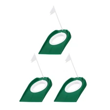  3pcs Golf Putting Cups With Flag - Detachable Indoor Putting Practice Disc With