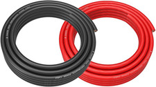 8 Gauge 25Ft Black and 25Ft RED Car Audio Power Ground Soft Touch Wire Cable Set