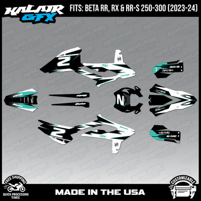 Graphics Kit for Beta RR, RX,RR-S 250 300 (2023-2024) Vizion Series - Teal