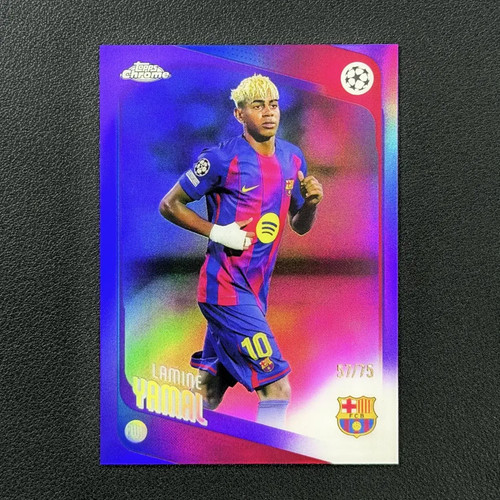 2025-26 Topps Chrome UEFA Lamine Yamal True Purple Refractor /75 ST50