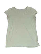 Old Navy Maternity Fitted V-Neck Short Sleeve Top in Sage Green, Size XL