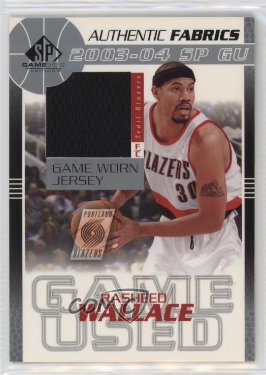 2003-04 SP Game Used Edition Authentic Fabrics Rasheed Wallace #RW-J 2b6