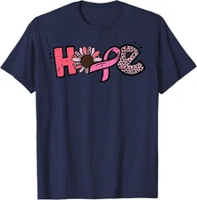 Breast Cancer Hope Ribbon Sunflower Awareness Unisex T-Shirt