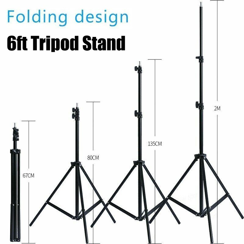 6FT Adjustable Telescopic tripod stand phone holder For Camera Camcorder iPhone
