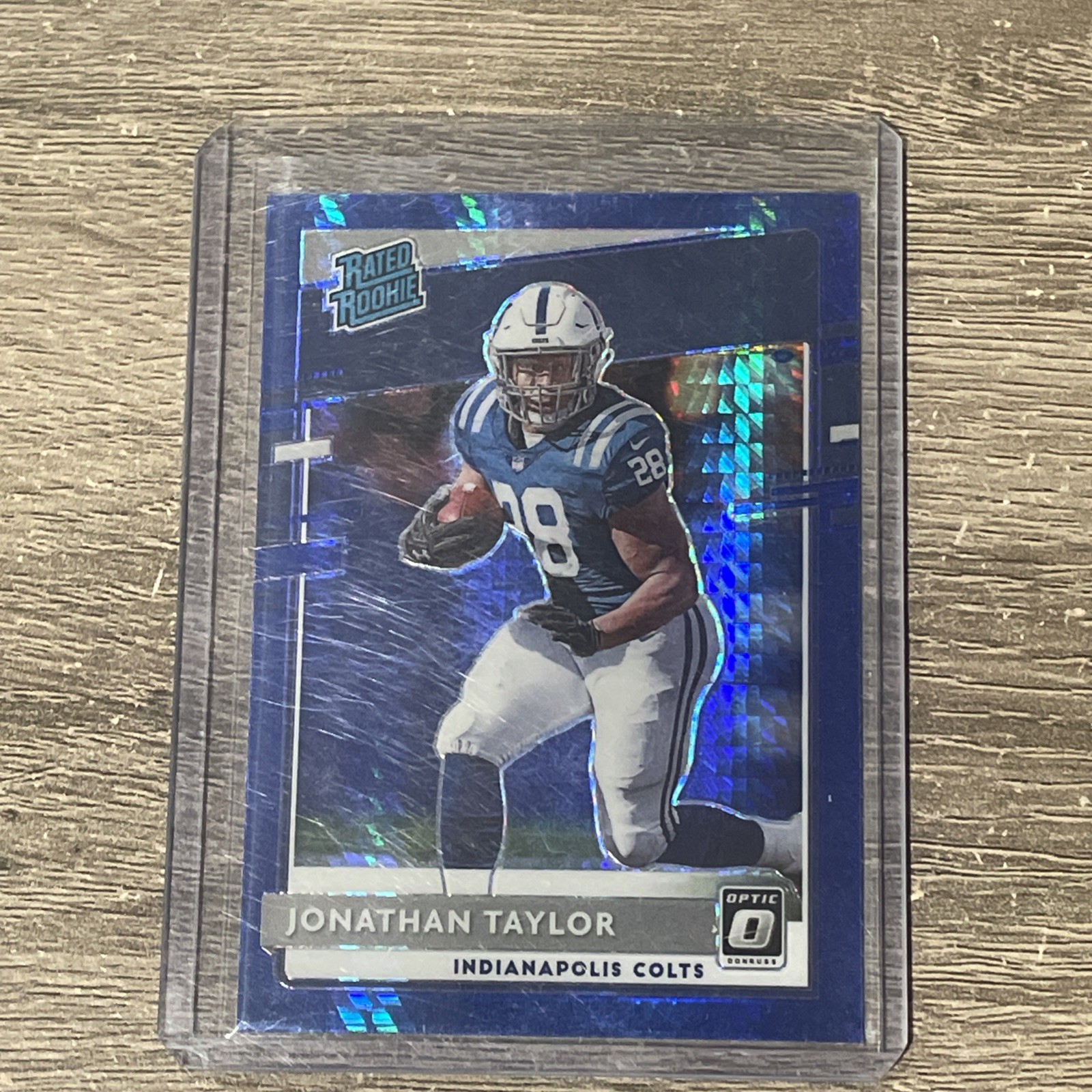 2020 Donruss Optic Jonathan Taylor Blue Hyper Prizm RC #167 Colts RC