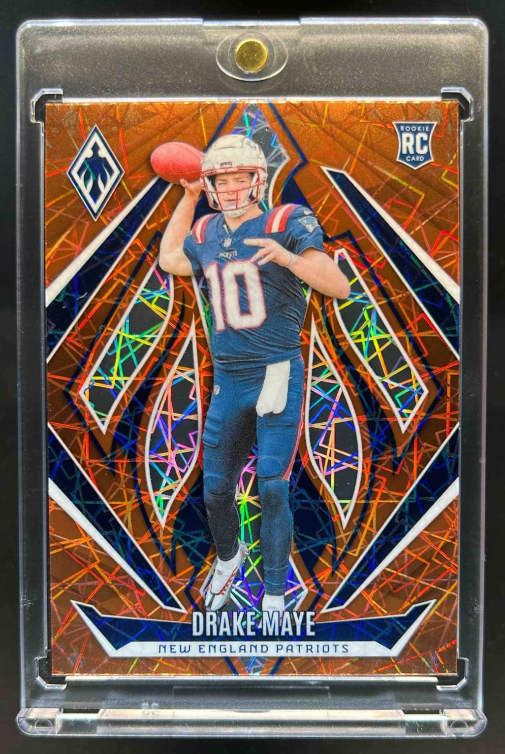 2024 Phoenix Drake Maye RC Orange Lazer Rookie #179 Patriots