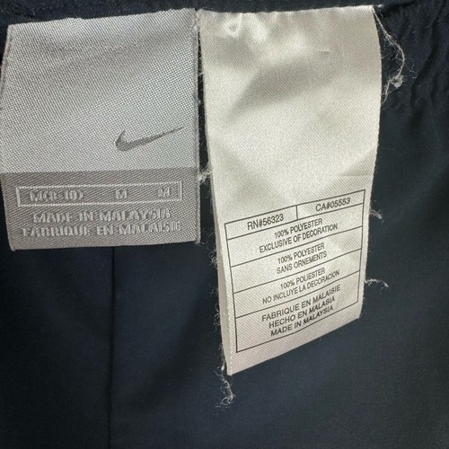 Nike Navy Blue White Stripe Lightweight Elastic Waist Straight Leg Track Pants M - Picture 7 of 7