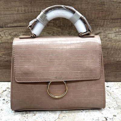 Crossi New York Shoulder Handbag Womens Taupe Crossbody Inner Pockets NWT