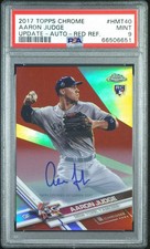 Aaron Judge 2017 Topps Chrome Update Red Refractor RC Auto /25 PSA 9 MINT