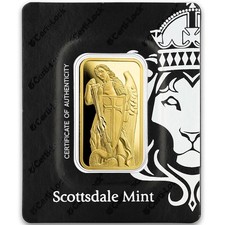 1 oz Scottsdale Archangel Michael Gold Bar (New) 4599.53 per troy oz