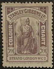 Cinderella Stamp Stanley Gibbons Colour Chart Dull Purple No. 88