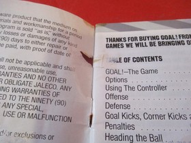 Goal! Nintendo NES Instruction Manual Booklet ONLY *damaged*