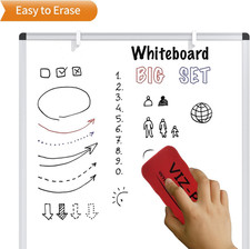 Magnetic Portable Easel Dry Erase Board, Flipchart Easel Stand Tripod Whitebo...