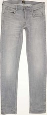 Lee Luke  Herren Grau Skinny Slim Stretch Jeans W32 L33 (85721)