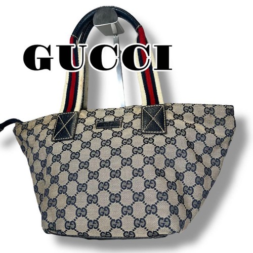 Gucci Sherry Line Gg Canvas Tote Bag Navy m2_0615